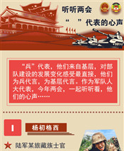 動(dòng)圖|聽聽兩會(huì)“兵”代表的心聲