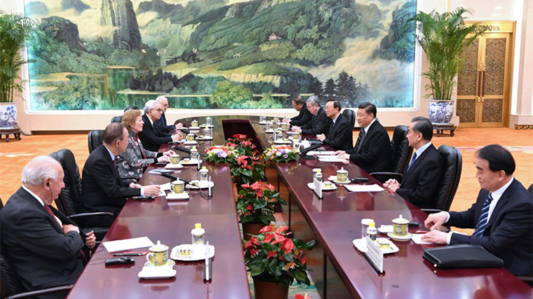 習(xí)近平會見“元老會”代表團(tuán)