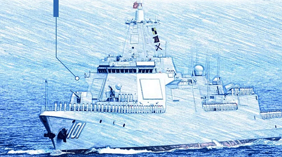 海上大閱兵手繪長圖來了！