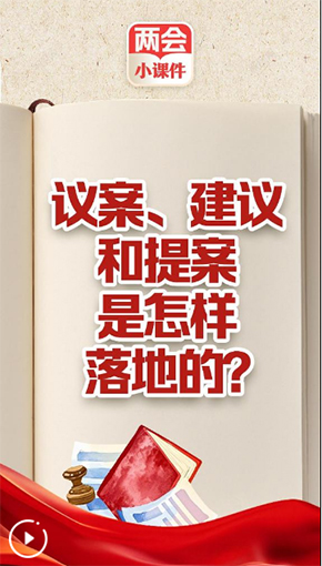 兩會(huì)小課件丨議案、建議和提案是怎樣落地的？