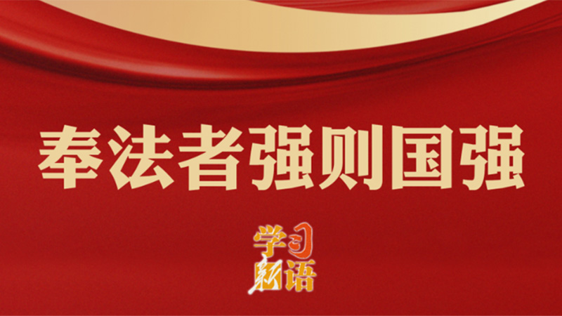 學習新語丨奉法者強則國強
